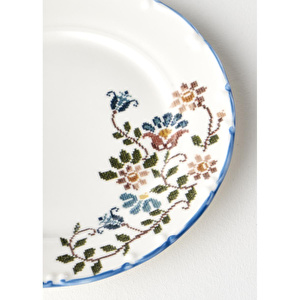 Bella Maison Vintage Porselen Pasta Tabağı 4'lü Mavi (20 Cm) Mavi görseli 2