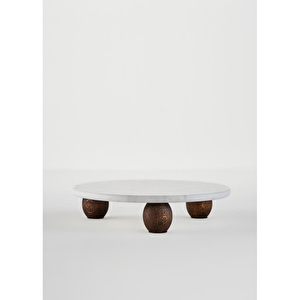Bella Maison Olmo Mermer Sunum Standı Naturel (25 Cm) Naturel görseli 3