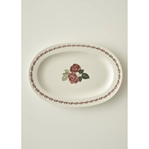 Bella Maison Rose Porselen Sunum Tabağı (30 Cm) Çok Renkli görseli 1