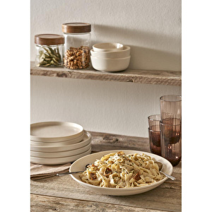 Bella Maison Parisien Porselen Salata Kasesi Krem (30 Cm) Krem görseli 2