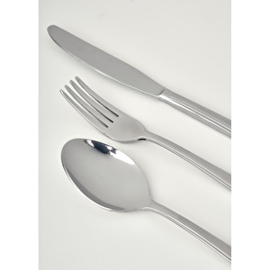 Bella Maison Venedik 18 Parça Tatlı Çatal Kaşık Bıçak Seti Silver Silver görseli 2
