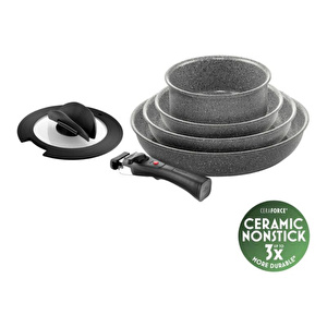 Ballarini Kızartma Tavası Seti, 6-parça, Alüminyum, Ceramic Non-stick Coating
