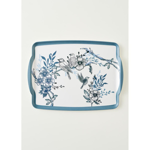 Bella Maison Bleu Blanc Melamin Tepsi Mavi (42x31 Cm) Mavi