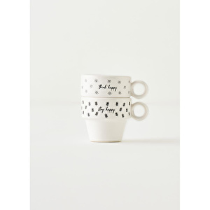 Bella Maison Simple Seramik Espresso 2'li Kahve Fincanı Seti (105 Cc) Çok Renkli