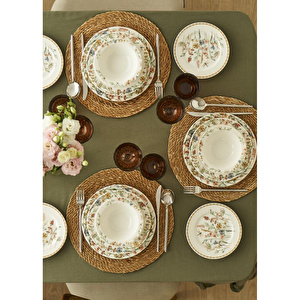 Bella Maison Flores Porselen 48 Parça 12 Kişilik Yemek Takımı