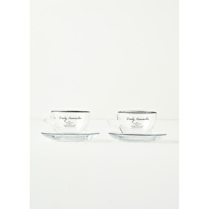 Bella Maison Daily Reminder 2'li Çay Fincan Seti Siyah (240 Cc) Siyah