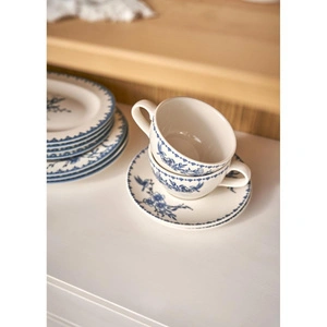 Bella Maison Bleu Blanc 2'li Çay Fincan Seti Mavi (270 Cc) Mavi