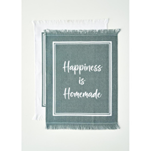 Bella Maison Happiness Pamuklu Kurulama Bezi 2'li Yeşil (40x50 Cm) Yeşil