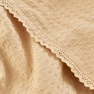 Bella Maison Stormi Pamuklu Çift Kişilik Waffle Pike Bej (200x220 Cm) Bej görseli 5