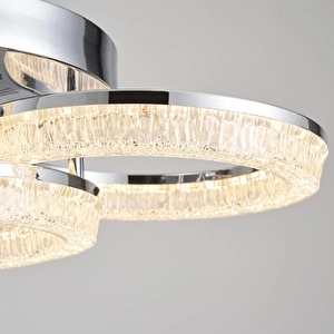 Apliqa Gomez 3'lü Krom 96 Watt Plafonyer 3 Renkli Led Avize görseli 5