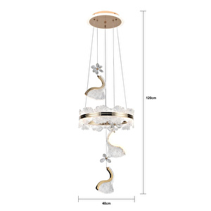 Apliqa Liliana 3'lü Gold Led Avi̇ze görseli 5