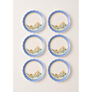 Bianca New Bone 6'lı Pasta Tabağı Seti (20 Cm)