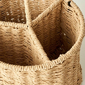 Bella Maison Naturella Bölmeli Dik Kaşıklık Naturel (18x13x27 Cm) Naturel görseli 3
