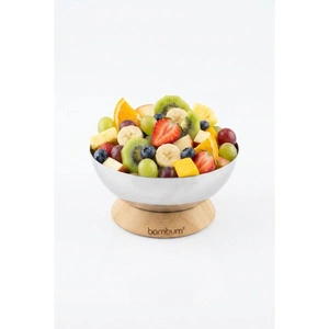 Bambum Mina - Bambu Altlıklı Çelik Sunum Tabağı 12cm görseli 5