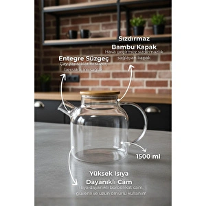 Bambum Taric Cam Demlik 1500ml