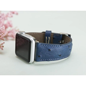 Bloominbag Bloominband Prussian Blue Deri Apple Watch Kordonu-44/45/46/49mm görseli 2