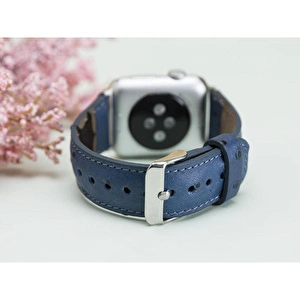 Bloominbag Bloominband Prussian Blue Deri Apple Watch Kordonu-44/45/46/49mm görseli 3