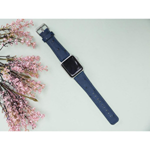 Bloominbag Bloominband Prussian Blue Deri Apple Watch Kordonu-44/45/46/49mm görseli 4