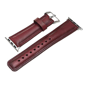 Bloominbag Bloominband Crimson Red Deri Apple Watch Kordonu-44/45/46/49mm görseli 5