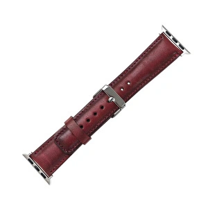 Bloominbag Bloominband Crimson Red Deri Apple Watch Kordonu-44/45/46/49mm görseli 3