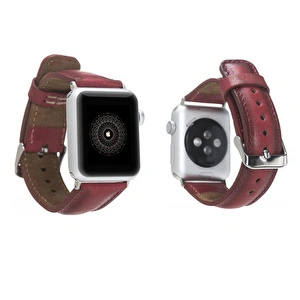 Bloominbag Bloominband Crimson Red Deri Apple Watch Kordonu-44/45/46/49mm görseli 2