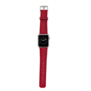 Bloominbag Bloominband Rouge Red Deri Apple Watch Kordonu-40/41/42mm görseli 5