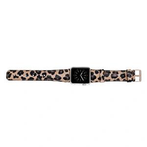 Bloominbag Bloominband Savanna Leopard Deri Apple Watch Kordonu-44/45/46/49mm görseli 3