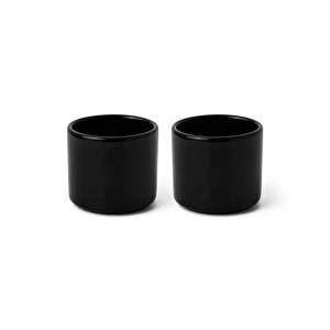 Beige & Stone 2'li Set Siyah Seramik Kupa 175 Ml Minimal Kahve Kupası Çay Fincanı Espresso Ve Türk Kahvesi Bardağı