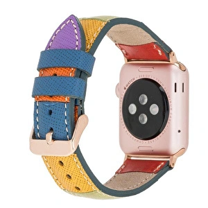 Bloominbag Bloominband Mosaic Bloom Deri Apple Watch Kordonu-44/45/46/49mm görseli 2
