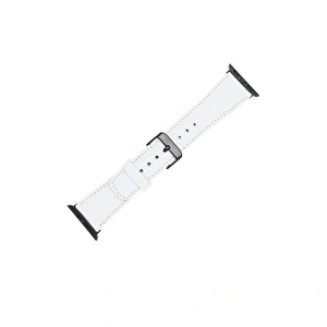Bloominbag Bloominband Ivory White Deri Apple Watch Kordonu-44/45/46/49mm görseli 3