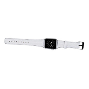 Bloominbag Bloominband Ivory White Deri Apple Watch Kordonu-44/45/46/49mm görseli 5