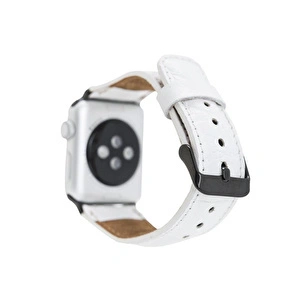 Bloominbag Bloominband Ivory White Deri Apple Watch Kordonu-44/45/46/49mm görseli 2