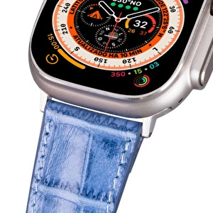 Bloominbag Bloominband Midnight Marine Croco Deri Apple Watch Kordonu-44/45/46/49mm görseli 2
