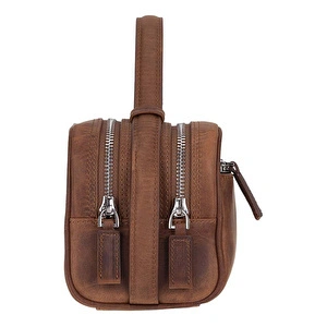 Bloominbag Miren Saddle Heritage Hakiki Deri Unisex Seyahat Bakım & Organizer Clutch Çanta görseli 3