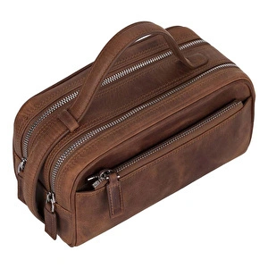 Bloominbag Miren Saddle Heritage Hakiki Deri Unisex Seyahat Bakım & Organizer Clutch Çanta görseli 2