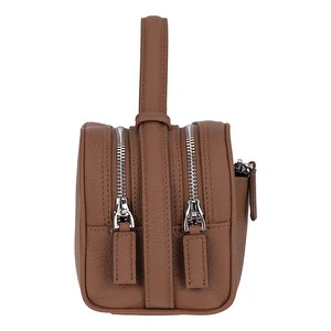 Bloominbag Miren Cognac Tan Hakiki Deri Unisex Seyahat Bakım & Organizer Clutch Çanta görseli 3
