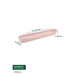 Bambum Puder - Ekmek Mayalama Sepeti Oval 44 Cm