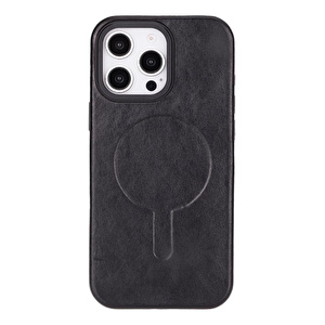 Bloominbag Bloomcase Aeris Obsidian Black Iphone 16 Pro Magsafe Hakiki Deri Kılıfı