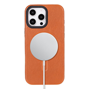 Bloominbag Bloomcase Aeris Warm Tan Iphone 16 Pro Magsafe Hakiki Deri Kılıfı görseli 2