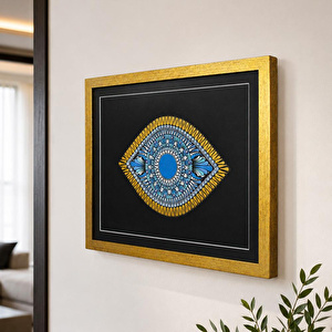 Coho Objet Coho Art Nazar Göz Sembolü - Çerçeveli