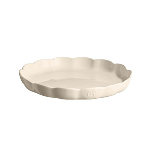 Emile Henry Madeleine Yuvarlak Tart Kalıbı 31 Cm - Ekru