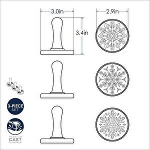 Nordicware Kar Taneleri Kurabiye Baskı Pulları