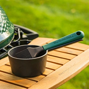 Big Green Egg Döküm Demir Sos Tenceresi Ve Fırçası görseli 2
