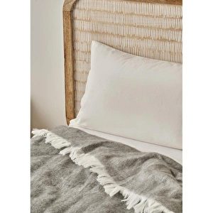 Bella Maison Cozy Akrilik Çift Kişilik Battaniye Gri (200x220 Cm) Gri görseli 3