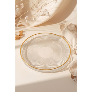 Rakle Splendid Gold Cam 4'lü Pasta Tabağı Seti 21 Cm görseli 5