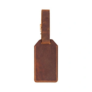 Bloominbag Bloomtag Atlas Moccasin Tan Hakiki Deri Valiz Kimlik Etiketi görseli 2