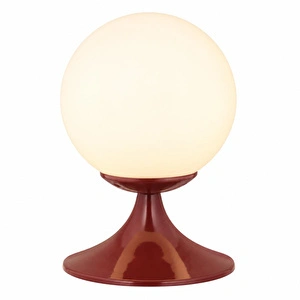 Apliqa Esfera Bordo Beyaz Camlı Modern Masa Lambası, Salon Oturma Odası Yatak Odası Dekoratif Abajur görseli 2