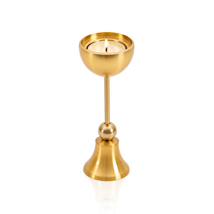 The Mia Brass Pirinç Şamdan Ve Tealight Mumluk 15 Cm görseli 4