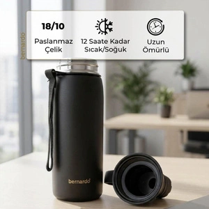 Bernardo Viva Termos Matara Siyah 600ml görseli 6