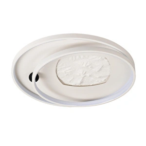 Apliqa Noren 50'lik Kare Taş Desenli Yuvarlak 160 Watt Plafonyer Led Avize görseli 3